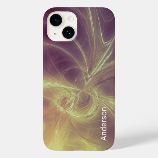 モダン エレガント レトロ ライン モノグラム Case-Mate iPhoneケース (裏面)
