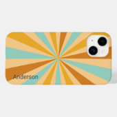 モダン エレガント レトロ ライン モノグラム Case-Mate iPhoneケース (裏面 (横))