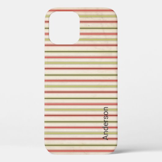 モダン エレガント レトロ ライン モノグラム Case-Mate iPhoneケース (裏面)