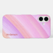 モダン エレガント レトロ ライン モノグラム Case-Mate iPhoneケース (裏面 (横))