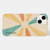 モダン エレガント レトロ ライン モノグラム Case-Mate iPhoneケース (裏面 (横))