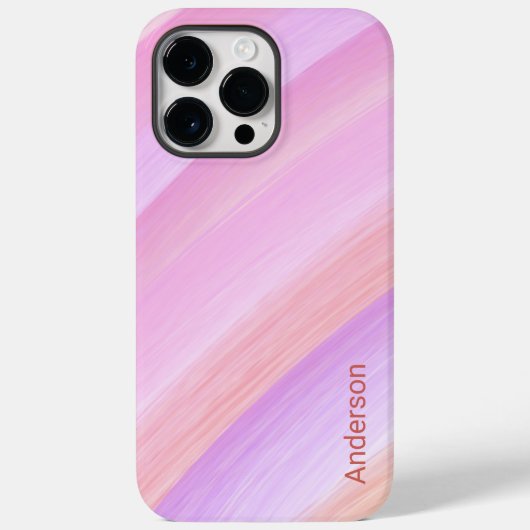 モダン エレガント レトロ ライン モノグラム Case-Mate iPhoneケース (裏面)
