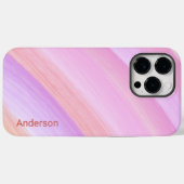 モダン エレガント レトロ ライン モノグラム Case-Mate iPhoneケース (裏面 (横))
