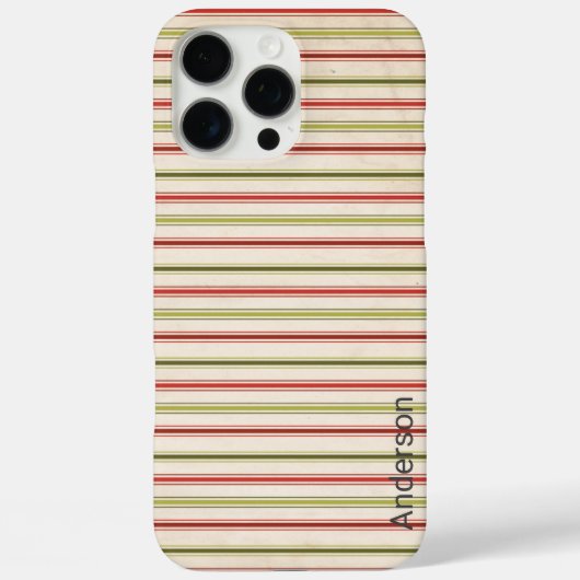 モダン エレガント レトロ ライン モノグラム Case-Mate iPhoneケース (裏面)