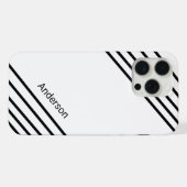 モダン エレガント レトロ ライン モノグラム iPhoneケース (裏面横)