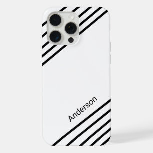 モダン エレガント レトロ ライン モノグラム iPhone 15 PRO MAXケース