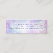 モダン、エレガント《写真》ぼけ味、金ゴールド円 スキニー名刺 (裏面)