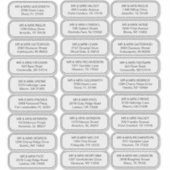 モダン エレガント 受取人住所ラベル シール (正面)