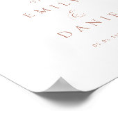 モダン,エレガント,手書きフォント結婚, ポスター (角)