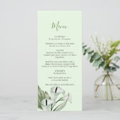 モダン エレガント 白 カラーのウェディング メニュー (スタンド正面)