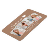 モダン | エレガント 3フォトグラードアナウンスメントマグネット マグネット (左側)