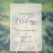 モダン, エレガント, Beige-White-Transparent, Script, アクリルサイン (ニュートラル)