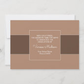 モダン |エレガント Earth Tone 2写真卒業 案内状 (裏面)