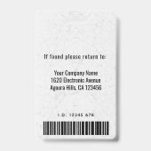 モダン エレガント ID カード ロゴ 引用 バッジ (裏面)