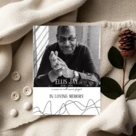 モダン |エレガント | | Keepsake |葬儀祈りの言葉カード 名刺