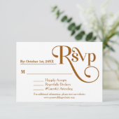 モダン「エレガントBe our Guest」結婚式招待状 出欠カード (スタンド正面)