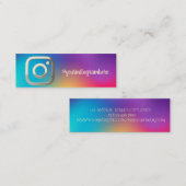 モダン,エレガントInstagramソーシャルカラフル・メディア スキニー名刺 (正面/裏面)