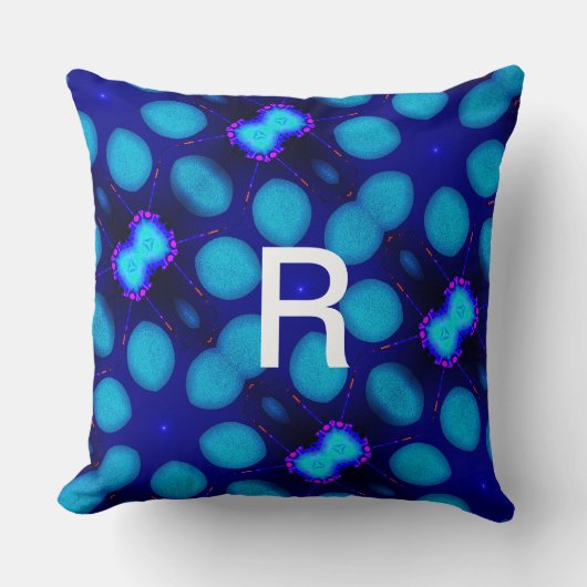 モダン_エレガントLIGHT STAR_BLUE_GIFT_NICE クッション (正面)