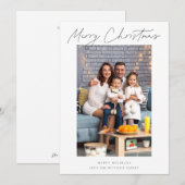 モダン&エレガントMerry Christmas Photo (正面/裏面)