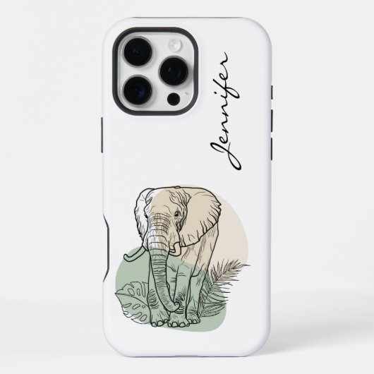 モダン エレファント iPhone iPhoneケース (裏面)