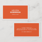 モダン & – オはっきりしたレンジ/白 名刺 (正面/裏面)