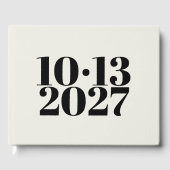 モダン オフホワイト 結婚式 ゲストブック (正面)