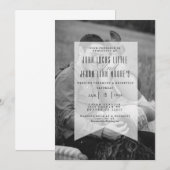 モダン オペーク バナー | 結婚式招待状の写真 招待状 (正面/裏面)