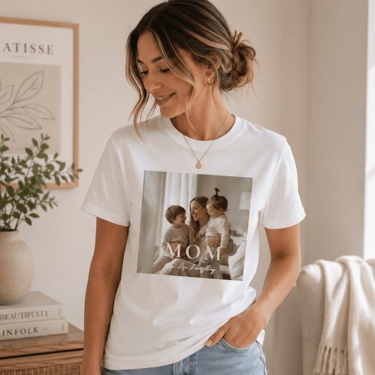 モダン オリジナル 写真 MOM 母の日 Tシャツ