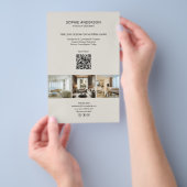 モダン オリジナル 写真 QR プロフェッショナル ビジネス チラシ (ハンドル)