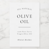モダン オリーブオイルラベル または 食品ラベル フードラベル (シングルラベル)