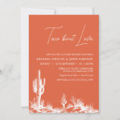 モダン オレンジ タコ アバウト ラブ カップル シャワー 招待状 (正面)