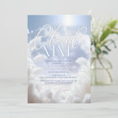 モダン オン クラウド ナイン 9 パンパス ブライダル シャワー 招待状 (スタンド正面)