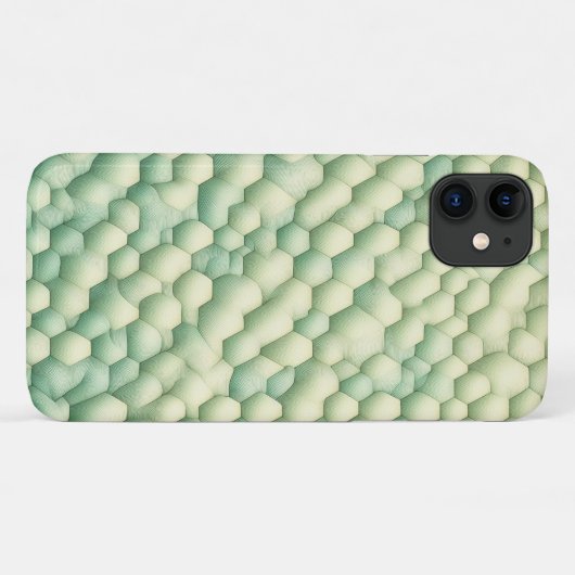モダン オーガニック ジオメトリック ヘキサゴン - エレガント ミント＆ Case-Mate iPhoneケース (裏面(横))