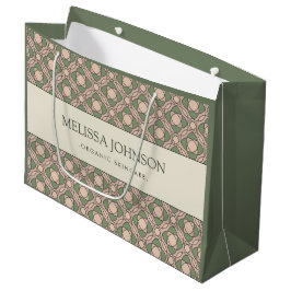 モダン オーガニック ボタニカル ブランド 紙 ギフト バッグ ラージペーパーバッグ