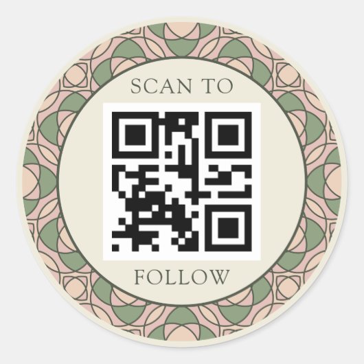 モダン オーガニック ボタニカル ロゴ ブランド ステッカー (正面)