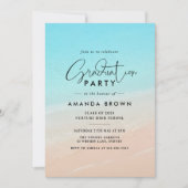 モダン オーシャンビーチ 卒業クラス 2026 招待状 (正面)