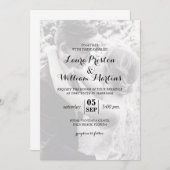 モダン オーダーメイド フォト ウェディング 招待状 (正面/裏面)