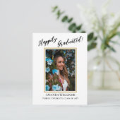 モダン オーダーメイド フォト QRコード 卒業パーティー 招待状 (スタンド正面)