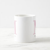 モダン オーバーサイズ モノグラムイニシャル&名前 コーヒーマグカップ (中央)