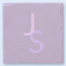 モダン オーバーラップ モノグラムイニシャル | 紫