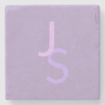 モダン オーバーラップ モノグラムイニシャル | 紫