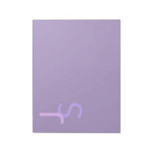 モダン オーバーラップ モノグラムイニシャル | 紫 ノートパッド (回転)