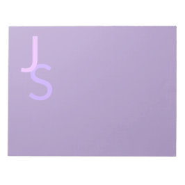 モダン オーバーラップ モノグラムイニシャル | 紫 ノートパッド