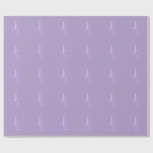 モダン オーバーラップ モノグラムイニシャル | 紫 ラッピングペーパー (フラット)