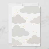 モダン オーバー・ザ・ムーン ベイビーシャワー 招待状 (裏面)