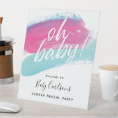 モダン オー ベイビー 性別発表 ウェルカムサイン 台座サイン (インサイチュ)