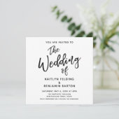 モダン カジュアル ミニマル タイポグラフィー ウェディング 招待状 (スタンド正面)