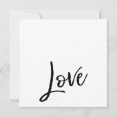 モダン カジュアル ミニマル タイポグラフィー ウェディング 招待状 (裏面)