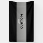 モダン カスタマイズ可能 レイヤード テキスト | ブラック & グレー 横断幕 (縦)