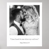 モダン カスタム名言 フォト ウェディング アニバーサリー ポスター (正面)